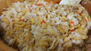 那賀町の春の味♪　～アマゴのお寿司・タケノコご飯～