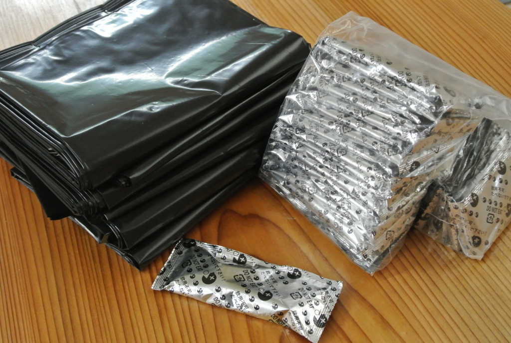 木粉凝固パウダー・汚物袋