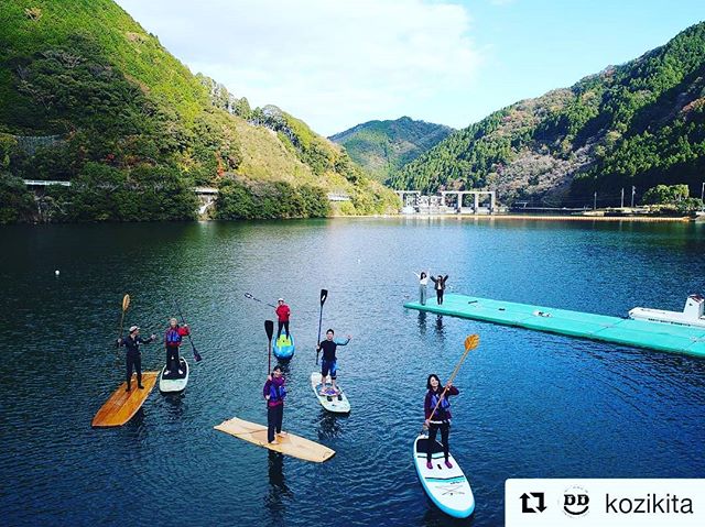 木頭杉SUP体験 in 那賀町川口ダム湖