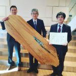 林野庁長官、ミス日本みどりの女神にも木頭杉製品をご覧いただきました️ !【間伐材利用コンクール】
