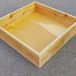 木頭杉の水槽で金魚すくい️