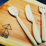 木頭杉のカトラリーナイフ 納得いくまで磨いていきます♪