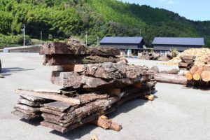 那賀町版 木の駅の材料加工 アカガシの段取り