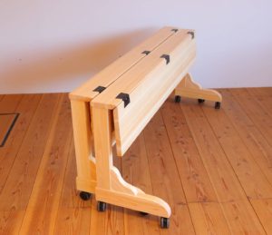 桧の会議用長机  ② しまうとき