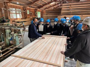 木材加工研修１　新丹生谷製材共同組合さん