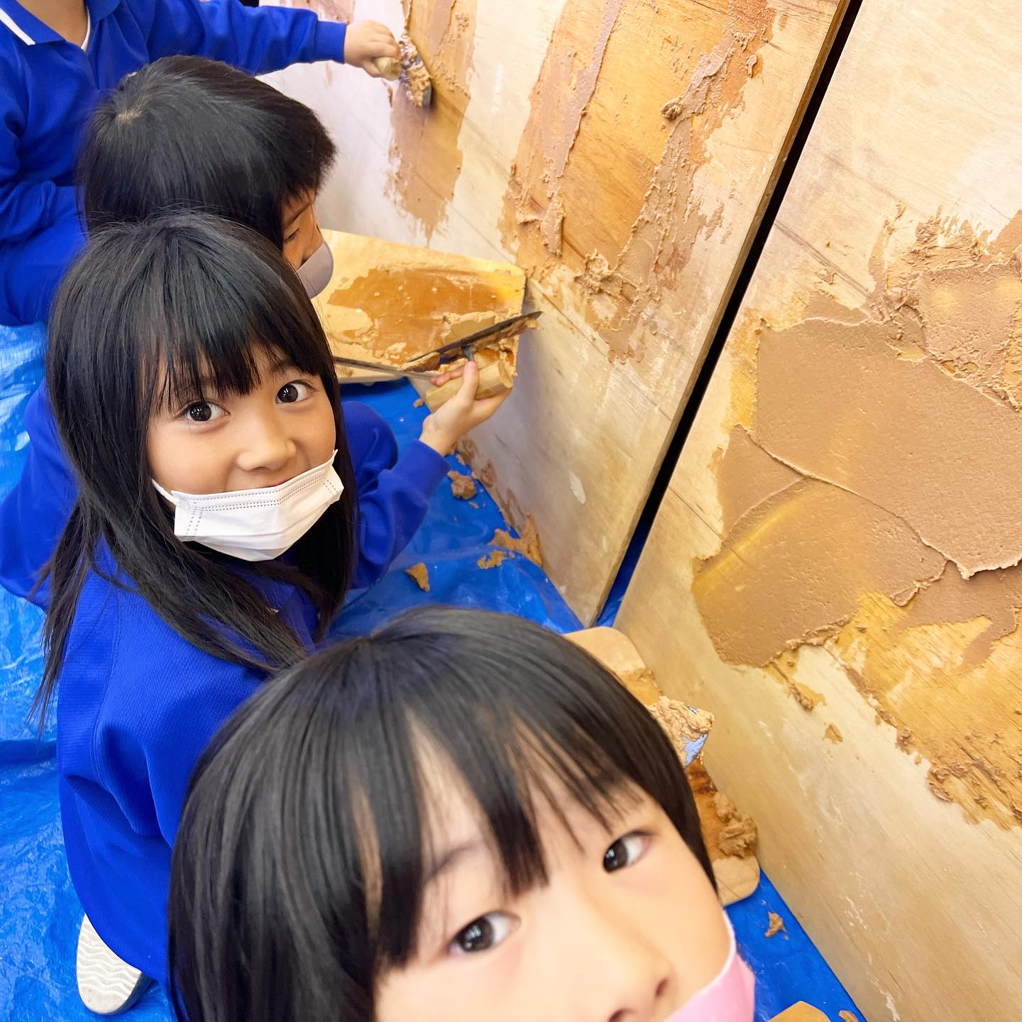 【相生木育教室３】木の塗り壁体験